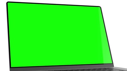 Wall Mural - laptop frameless screen - computer dynamic rotation with opening the display. the video includes a g