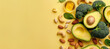 avocado, broccoli and various nuts such as almonds and cashews, fish oil