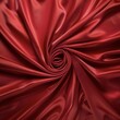  Red satin fabric with a circular pattern in the center.
