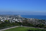 Fototapeta Uliczki - Panoramic view of the Lazio coast from the town of San Felice Circeo, Italy.