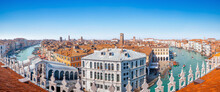 panoramic view at the old town of venice, italy