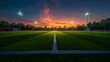 Enchanting Twilight at a Serene Soccer Field