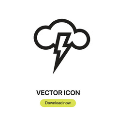 Fototapete - Lightning icon vector. Linear-style sign for mobile concept and web design. Lightning symbol illustration. Pixel vector graphics - Vector.	

