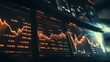 Generative AI Stock exchange ticker board displaying stock market movements, data, and financial updates in real-time