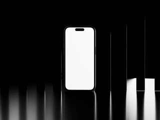 Smartphone Mockup, white screen, Business, web site design, app, pro. 3D Illustration