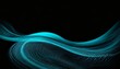graphic resource concept abstract blue digital waves on black background with copy space