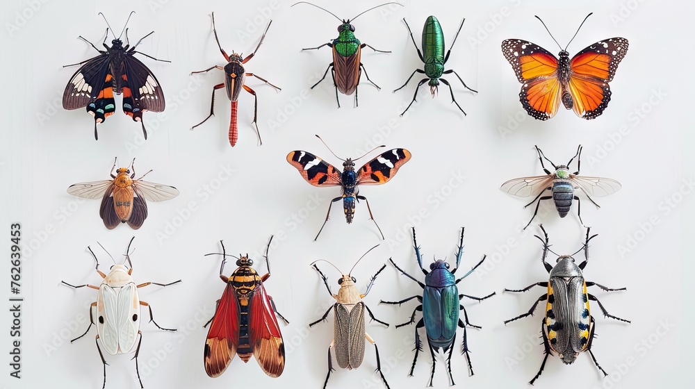 Explore the intricate world of insects with a captivating set of nine ...
