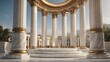 © E - Background podium column 3d roman luxury greek white ancient display product classic. Podium platform background column pillar stage minimal stand beauty design greece render scene plant cosmetic rome