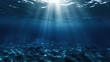 underwater with rays of light
