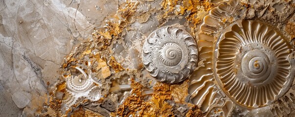 fossils shells background.