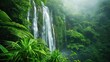 waterfall waterfall in jungle waterfall in the forest