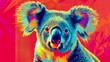 Colorful Pop Art Koala