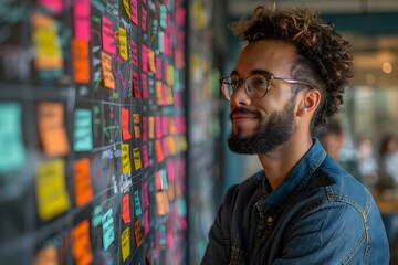Wall Mural - exploring scrum agile methodology benefits terms best practices and teaching strategies. concept scr