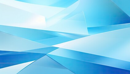 a blue abstract background with light and light blue shapes, in the style of realistic landscapes with soft edges, geometrical modernism