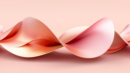 Canvas Print - a close up of a pink object on a pink background with a light pink background and a light pink background.