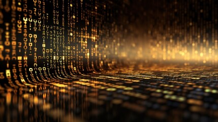 Wall Mural - a binary in it technology background, wallpaper