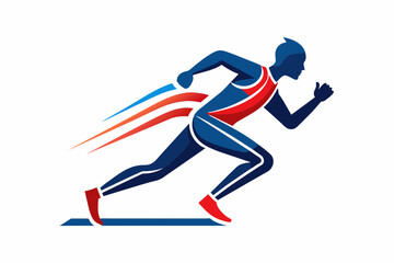 Wall Mural - Sport runner icon logo vector illustration artwork