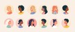 © SKIMP Art - A set of simple round profile pictures for people Generative AI