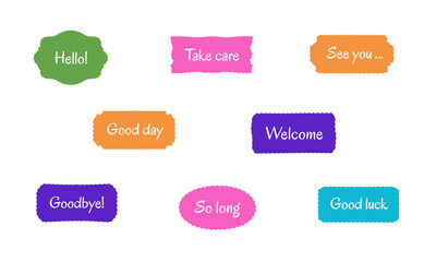 Wall Mural - hand-drawn doodle frames. set of the vector text boxes isolated on a transparent background. quote f