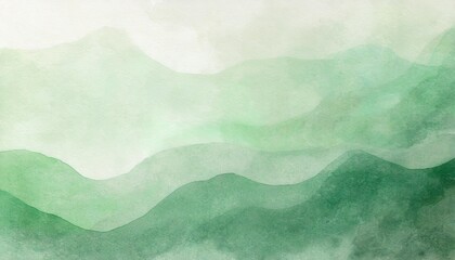 Canvas Print - abstract watercolor paint background by soft pastel green tone colors fluid wave with paper texture for banner background in concept nature