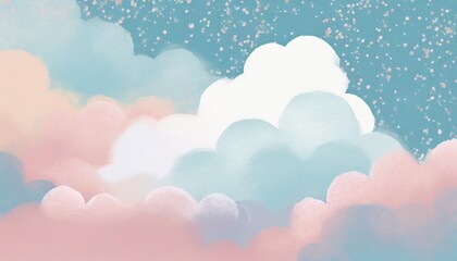 Wall Mural - pastel colours cloud background