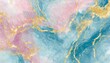 abstract watercolor paint background illustration web design soft blue pink pastel color waves and gold lines with liquid fluid marbled paper texture banner texture