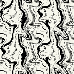 Wall Mural - vector seamless pattern. abstract murble texture with monochrome fluid stains. creative background w