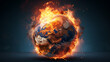 Burning Globe, concept climate change