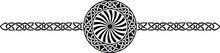 Ornate Celtic Pattern Circle Header With Viking Spiral