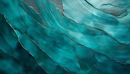 Canvas Print - a visually captivating photo featuring an abstract dark aquamarine turquoise concrete stone paper texture background banner