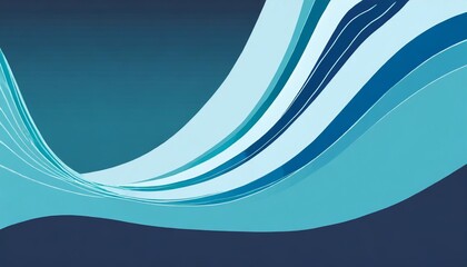 Poster - abstract window 11 blue wave background