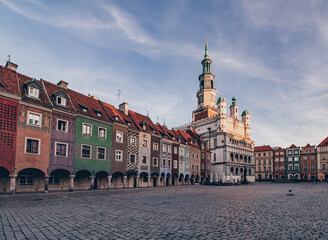 Poster - City center and town hall - Poznan - Poland