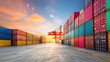 container logistics in detail showcasing the backbone of global trade copy space
