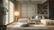 © Tumelo - Muted Tones Living Room Japandi living room with muted