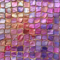 Fototapete - vibrant mosaic tile wall, showcasing an intricate pattern in a myriad of colors, textures, and shapes