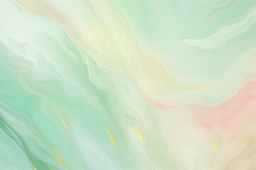 Poster - An abstract painting filled with delicate pastel colors blending and swirling together in a mesmerizing dance of softness and lightness