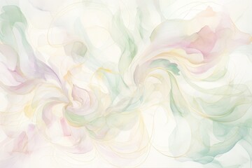Aufkleber - Swirling white and green hues blend harmoniously on this abstract background, creating a sense of movement and tranquility
