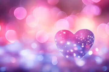 Aufkleber - A heart delicately shining with a mystical light and captivating 