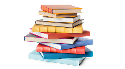 Wall Mural - A stack of colorful notebooks on top of each other. The books are of different colors and sizes. Concept of organization and creativity, as the books are arranged in a visually appealing manner
