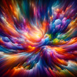Colors abstract cosmic vibrant swirl abstract colorful spectacle with a blend of hues. An abstract colorful blend resembling a galaxy. Vibrant color explosion resembling a cosmic event.