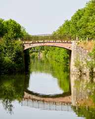 Two Small Bridges on the River Yonne, France