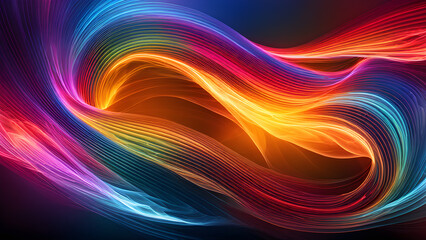 Wall Mural - abstract colorful wave background