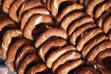 Wall Mural - Turkish Bagel Simit selling in a van 