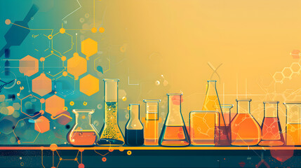 Wall Mural - a PowerPoint background for stem training, science wallpaper.