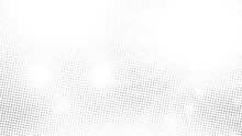 Abstract White And Gray Color Background With Halftone Effect, Dot Pattern. Vector Illustration.