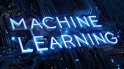 Wall Mural - concept for a commercial background image on the topic of machine learning. banner for advertising. 