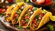 Taco a delicious Mexican delicacy. Mexican tacos a quintessential part of Mexican cuisine and culture
