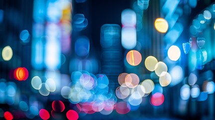 Aufkleber - Light night city light bokeh : Generative AI