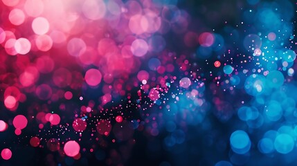 Aufkleber - Blur neon glow Color light overlay Fluorescent radiance Defocused vibrant pink blue soft flecks texture on dark art empty space background : Generative AI