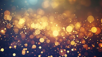 Aufkleber - natural bokeh and bright golden lights Vintage Magic background with colorful bokeh Spring Summer Christmas New Year disco party : Generative AI